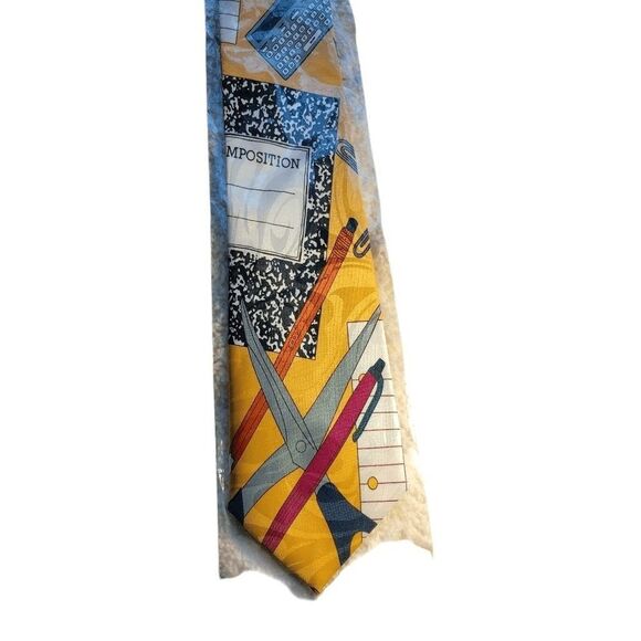 Love Teachers, Rare Vintage Handmade Tie by Studio 2001 Teachers Pet - Picture 5 of 13